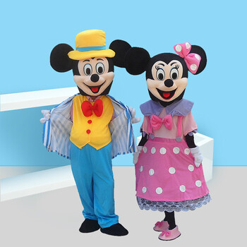 玩偶服人偶服动物玩偶公仔衣服米奇米妮米老鼠穿人行走服卡通道具服装