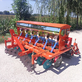 麦桑荷新圆盘小麦施肥播种机起梗平土施肥播种覆土一体机小麦播种机