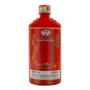 茅台贵州茅台集团宝路喜古艺原浆人参酒配制酒42度500ml1瓶