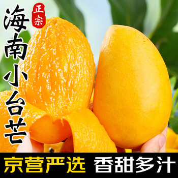 三亚芒果 海南芒果 新鲜水果生鲜整箱 热带小台农芒果孕妇青皮台芒 需催熟 5斤装(净果4.5斤)单果100g+ 源头直采 品质甄选