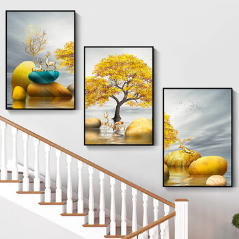 景超富康楼梯挂画楼梯间墙面装饰画复式楼走廊玄关转角墙壁画楼道过道