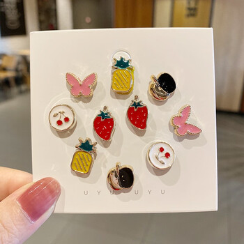 伊莉洛 免缝胸针防走光扣纽扣别针衣领衬衫暗扣装饰衣服扣子隐形纽扣 少女心【10颗】