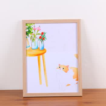 梦达威娅大尺寸木质相框批发挂墙照片墙4k8k书法长方形展示框简约画框