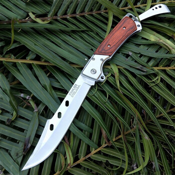 钢刀户外比首防身瑞士随身手折叠氚气退役世界名刀便携短刀 燕尾三