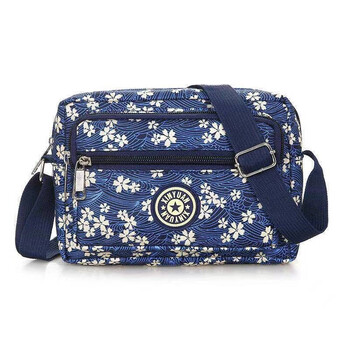 巨森袋鼠女士斜跨包新款牛津布单肩包妈妈包中老年花布包帆布包包