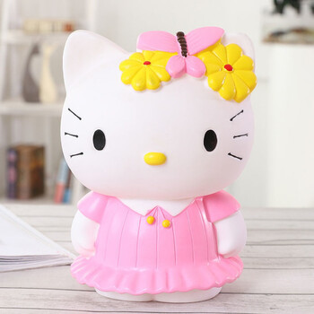 搪胶防摔kt猫存钱罐大号创意可爱儿童储蓄罐女生生日礼物送闺蜜母亲节