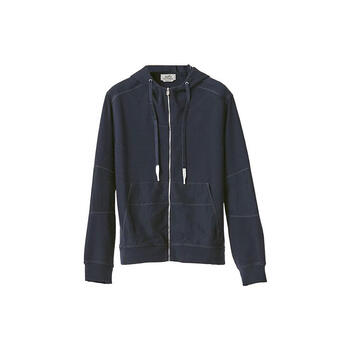 爱马仕 hermes ss22 撞色条饰连帽夹克外套 男款 海军蓝 m
