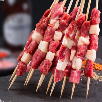 羊肉串烧烤秘腌制手工现串多肉羊肉串羔羊肉串批发烧烤羊肉串食材