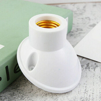 灯座 e27灯头螺口家用灯头螺口悬吊家用灯口插座 灯座斜口 3个