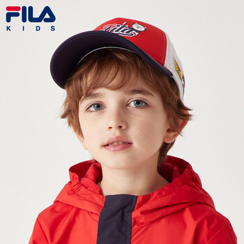 fila斐乐女童防晒帽2021秋季款儿童遮阳帽粉色户外骑行鸭舌帽子s