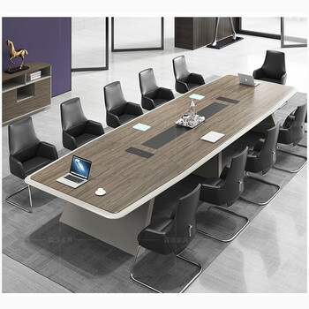 霖澜轻奢会议桌长桌简约现代大小型会议室办公桌椅接待开会洽谈桌家具