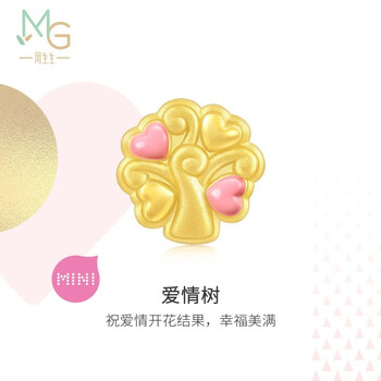 周生生淘汰】黄金转运珠 Charme浪漫奇缘 足金爱情树串珠  93561C定价