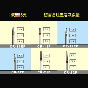 牙科车针高速手机口腔材料金刚砂球钻裂钻倒锥备 牙医帮 cr系列-内嵌