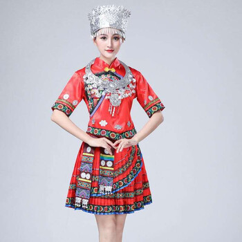 新款苗族女装少数民族胸前刺绣花服装壮族彝族土家族演出服装女装红色短款s 图片价格品牌报价 京东 新款苗族女装少数民族胸前刺绣花服装壮族彝族土家族演出服装女装红色短款s 图片价格品牌报价 京东
