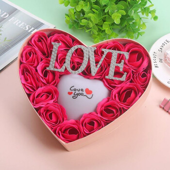 香皂花礼盒心形520情人节礼物女生带妈妈老婆女友闺蜜媳妇心形香皂