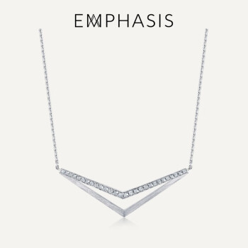 EMPHASIS艾斐诗M「冠」系列18K金钻石项链90471N18kw 43厘米