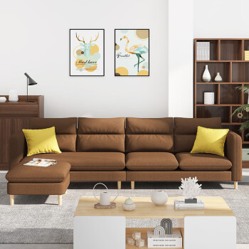 第一森林沙发小户型布艺沙发现代简约风格科技布组合客厅北欧沙发棉麻