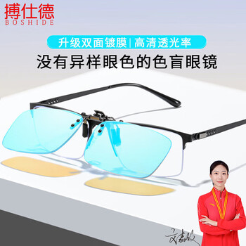 搏仕德（Boshide）色弱眼镜夹片 色盲眼镜 色弱矫正眼镜 红绿色盲色弱夹片