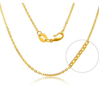 暮璃999足金素链o字链5g黄金项链 锁骨链百搭金链子女 足金o字链 1.