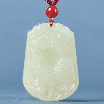 玉语颜 天然和田玉十二生肖玉吊坠男女款真玉石吊坠附送国检证书 生肖鸡大款