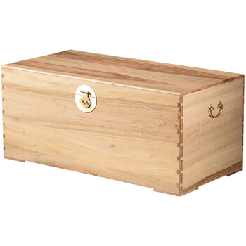 家用衣服整理储衣箱香樟木箱子大板实木婚嫁书字画嫁妆结婚收纳储物横