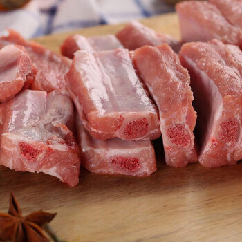 皓谦生鲜冷冻猪排骨新鲜猪肋排冷冻排骨条前排仔排 2斤