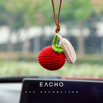 汽车挂件女生好柿花生平安符车内吊饰网红编织柿子挂饰手工制作苹安喜
