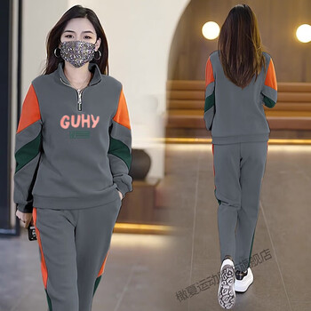 橄夏361休闲卫衣套装女装2023年新款韩版时尚减龄春秋款运动服两件套