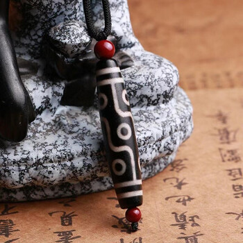 藏纯 至纯黑白九眼天珠 黑白九眼天珠吊坠男女士