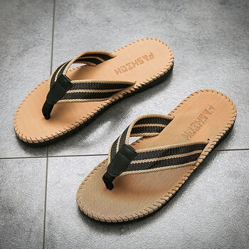 回力手工人字拖男潮流个性外穿凉拖男士时尚沙滩防滑防臭室外夹脚拖鞋