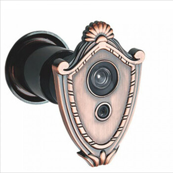 防盗门猫眼门镜景元仿古铜金杯款防盗门猫眼带门铃/防盗门一体门铃35