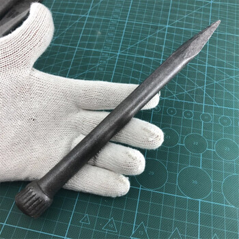 澳颜莱錾子高碳钢钎子锻打凿子工具超硬石头钢凿手工石工凿样冲子劈