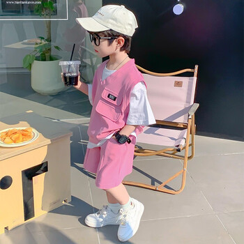 诺贝达robertadicamerino男童夏装套装2023新款儿童短袖夏季帅气网红