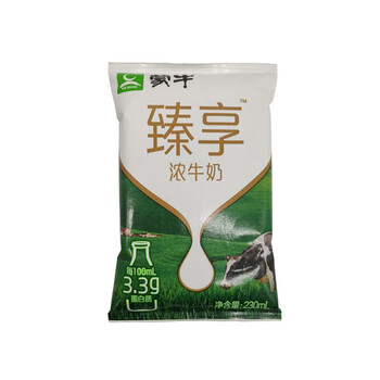 蒙牛mengniu高端臻享浓牛奶无菌枕230ml整箱16袋装奶学生奶1