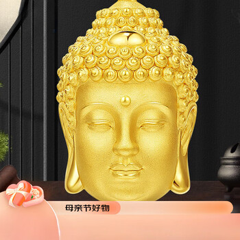 凤凰祥云老凤凰黄金佛头吊坠女足金大日如来本命佛项520情人节礼物送