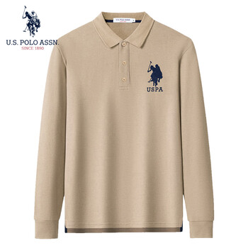 U.S. POLO ASSN.polo衫男保罗男装春秋季男款运动休闲翻领男士打底衫t恤