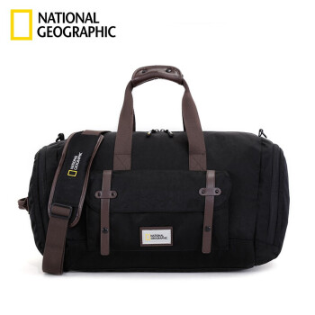 国家地理National Geographicl旅行包大容量商务短途出差行李包手提防泼水健身包女 黑色