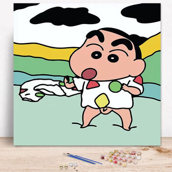 diy数字油画diy数字油画蜡笔小新 卡通动漫填色挂画儿童卧室解 a368