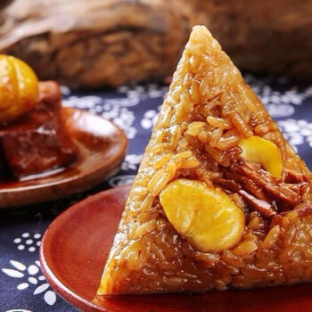 嘉兴粽子肉粽蛋黄鲜肉粽板栗豆沙粽昌盛隆170克x10只板栗鲜肉粽