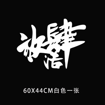 贴拉花车身贴纸 坦克300吉普牧马人北京bj40f 放肆活60x44cm白色一张