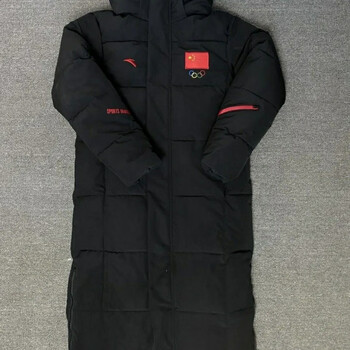 耐克顿国家队冬训大衣棉服加绒加厚保暖男女中长款棉服体育田径练大童