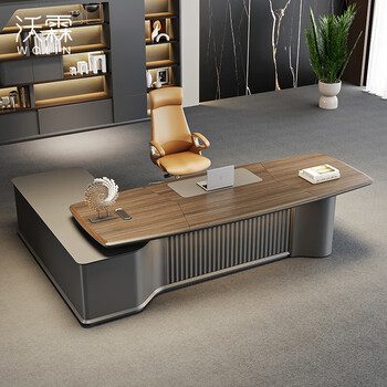 沃霖(wolin)现代办公桌老板桌办公室轻奢董事长大班台高档总裁 2.