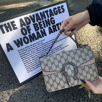 酷奇袋鼠(kuqidaishu)感小包包女网红ins新款印花酒神包单肩斜挎包