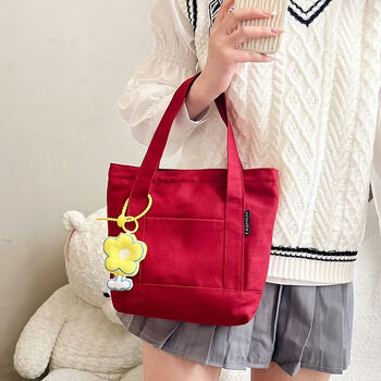 瓦迈新款帆布包上班手拎小布包女包手提袋包外出时尚布袋子ins手提包