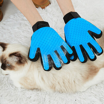 疯狂的主人猫梳子撸猫手套浮毛清理器左右手套刷猫毛狗毛浮毛宠物梳子美容