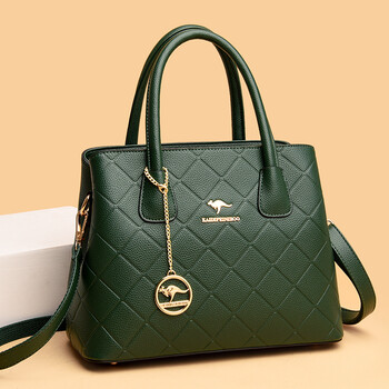 酷奇袋鼠袋鼠真皮手提包女轻奢高端高贵气质优雅贵夫人时尚女士2021