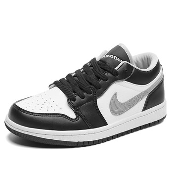 利弧联名aj莆田官网af1小白鞋夏季低帮sb女 aj1黑白灰 45