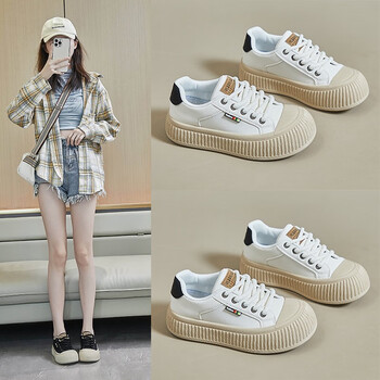 尚时凡小白鞋女2023秋季新款板鞋女韩版学生运动鞋厚底增高休闲鞋子女