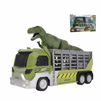 恐龙星球越野卡车合金模型带声光效果可拆装男孩玩具 运输车 霸王龙