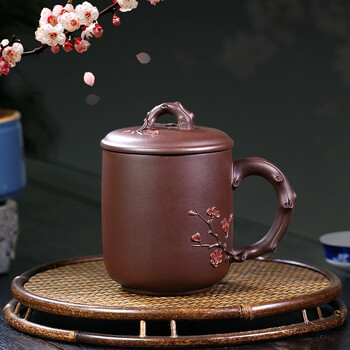 藏壶天下 宜兴紫砂杯纯手工高档男士办公杯个人专用茶杯茶具大容量盖